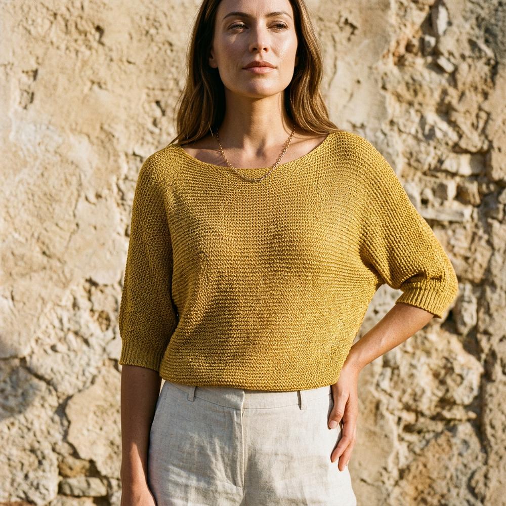 Vamar | Halblangärmliger Gestrickter Pullover