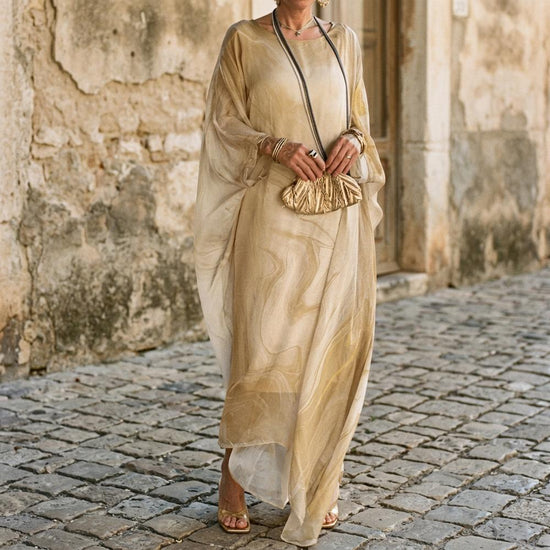 Tasol | Weites Marmoriertes Kleid