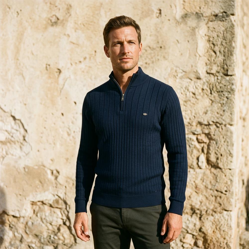 Kavin | Gerippter Stehkragen Pullover