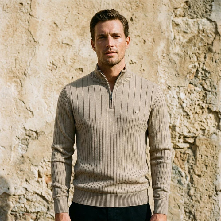 Kavin | Gerippter Stehkragen Pullover