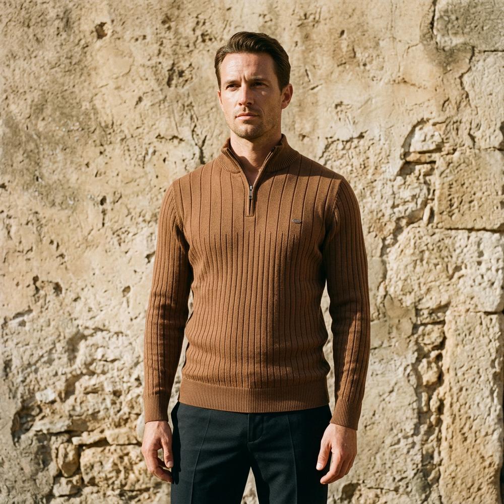 Kavin | Gerippter Stehkragen Pullover