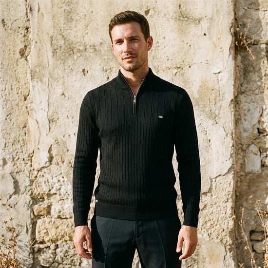 Kavin | Gerippter Stehkragen Pullover