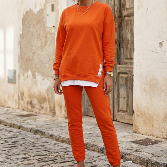 Daser | Langärmliges Seitlich Geschlitztes Sweatshirt