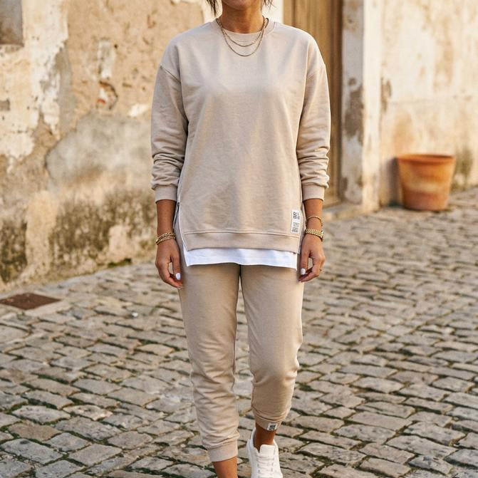 Daser | Langärmliges Seitlich Geschlitztes Sweatshirt