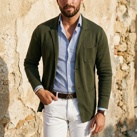 Vevin | Einreihige Feingestrickte Strickjacke