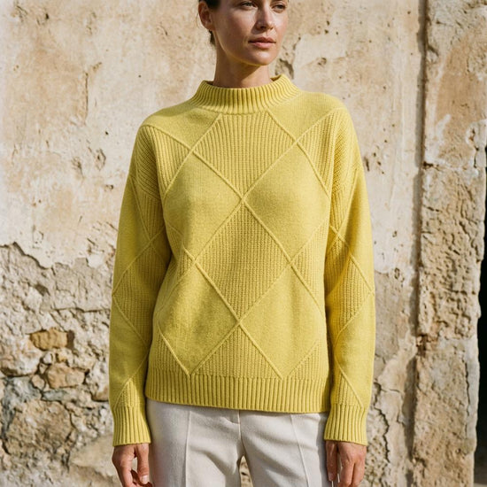 Zavan | Strukturierter Gestrickter Rollkragenpullover