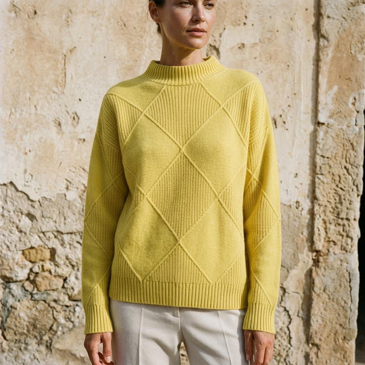 Zavan | Strukturierter Gestrickter Rollkragenpullover
