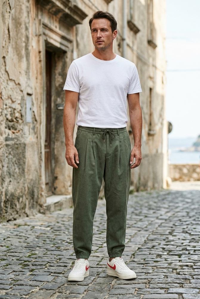 Macys Wear - Nidar | Gerippt Konisch Hose Herren