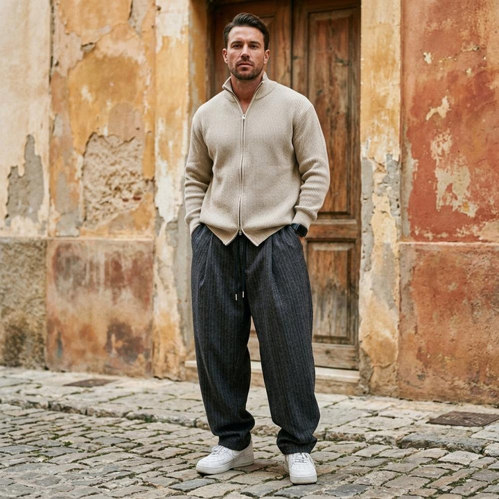 Macys Wear - Yomel | Gestreifte Weit Geschnittene Hose Unisex