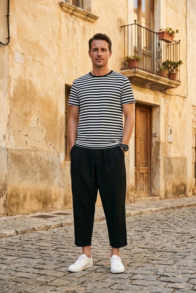 Macys Wear - Rilin | Plissiert Verkürzt Hose Herren