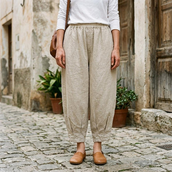 Macys Wear - Arvin | Weit Geschnittene Leinene Hose Damen