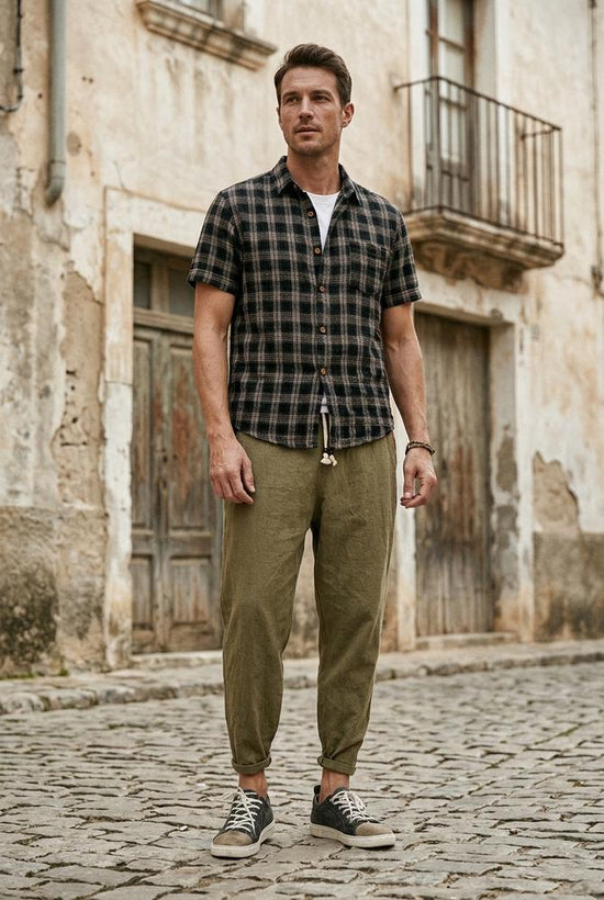 Macys Wear - Neser | Karottenförmig Geschnittene Baumwoll Hose Herren