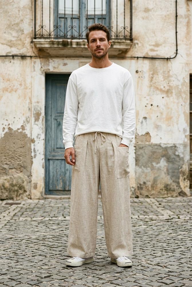Macys Wear - Nover | Weit Geschnittene Strukturierte Hose Unisex