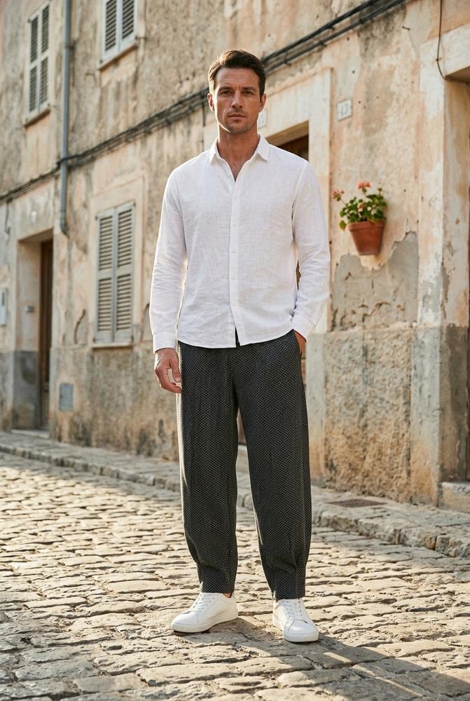 Macys Wear - Rosen | Strukturierte Locker Geschnittene Hose Unisex