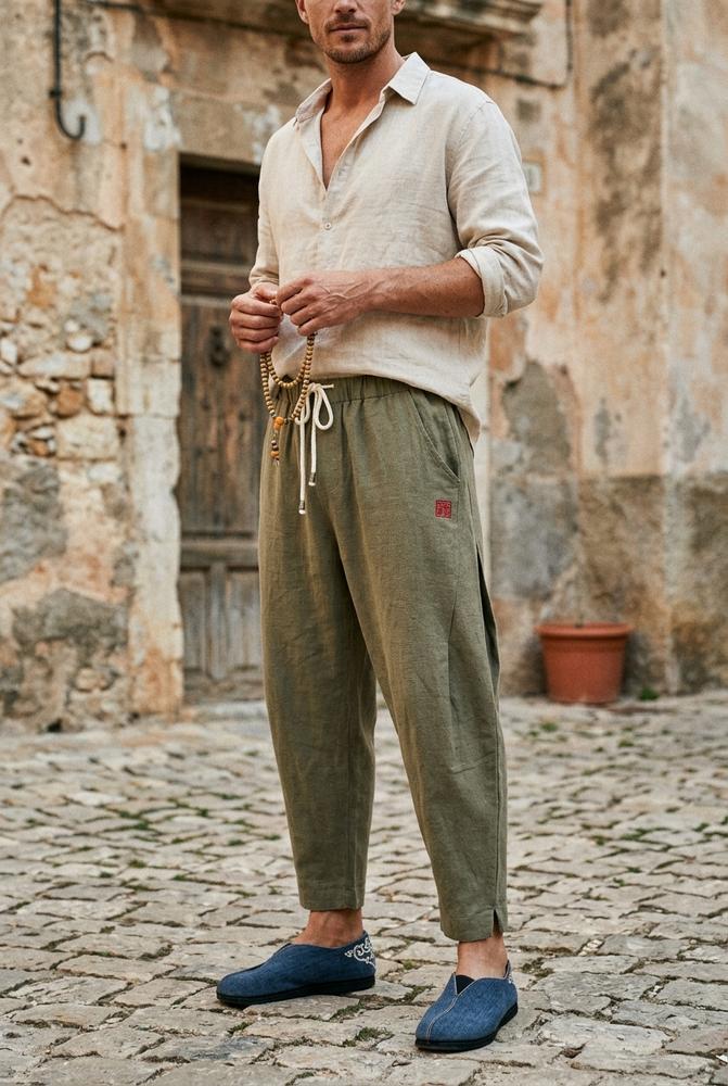 Macys Wear - Mimir | Locker geschnittene Leinen Hose Herren