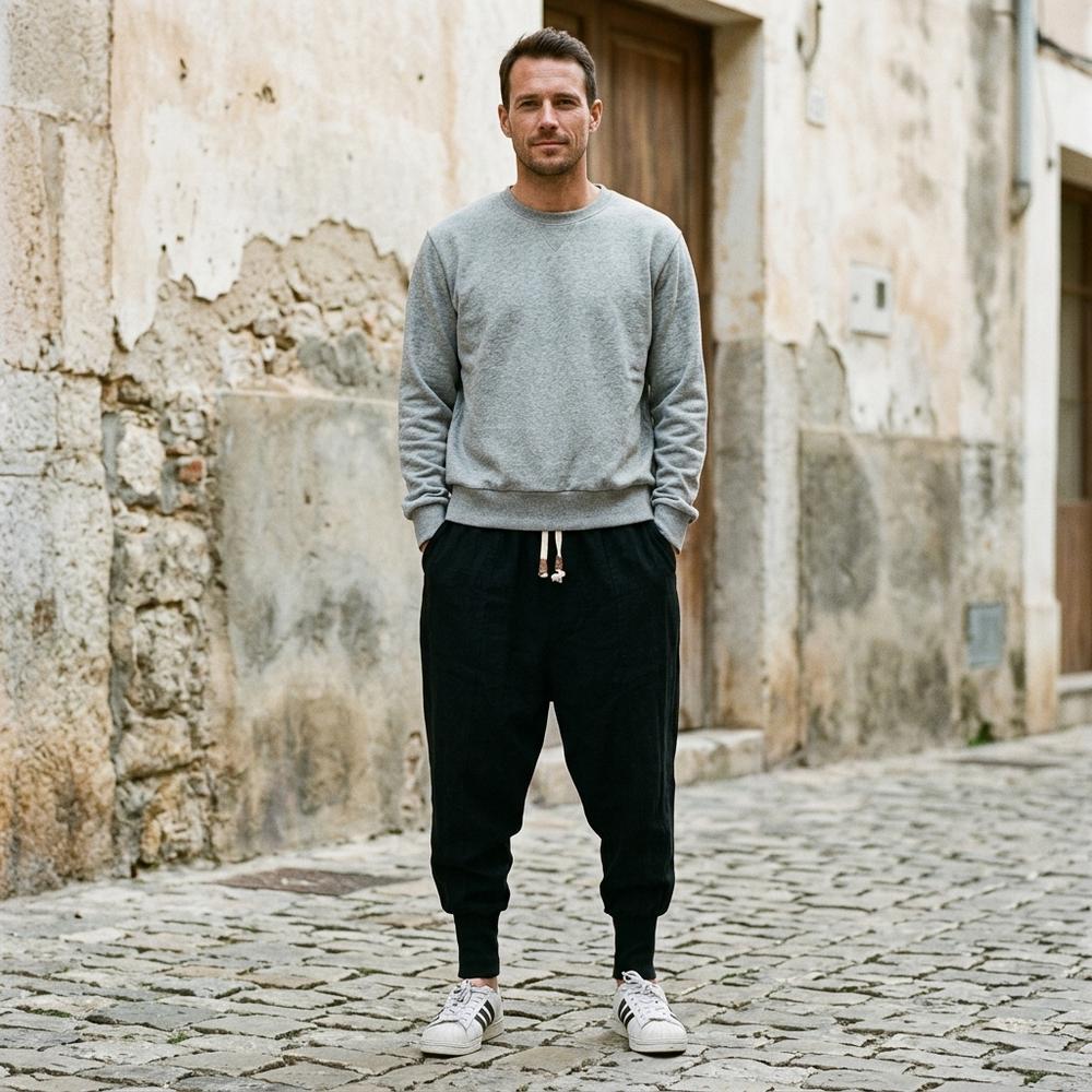 Macys Wear - Nosil | Locker Geschnittene Leinen Hose Herren