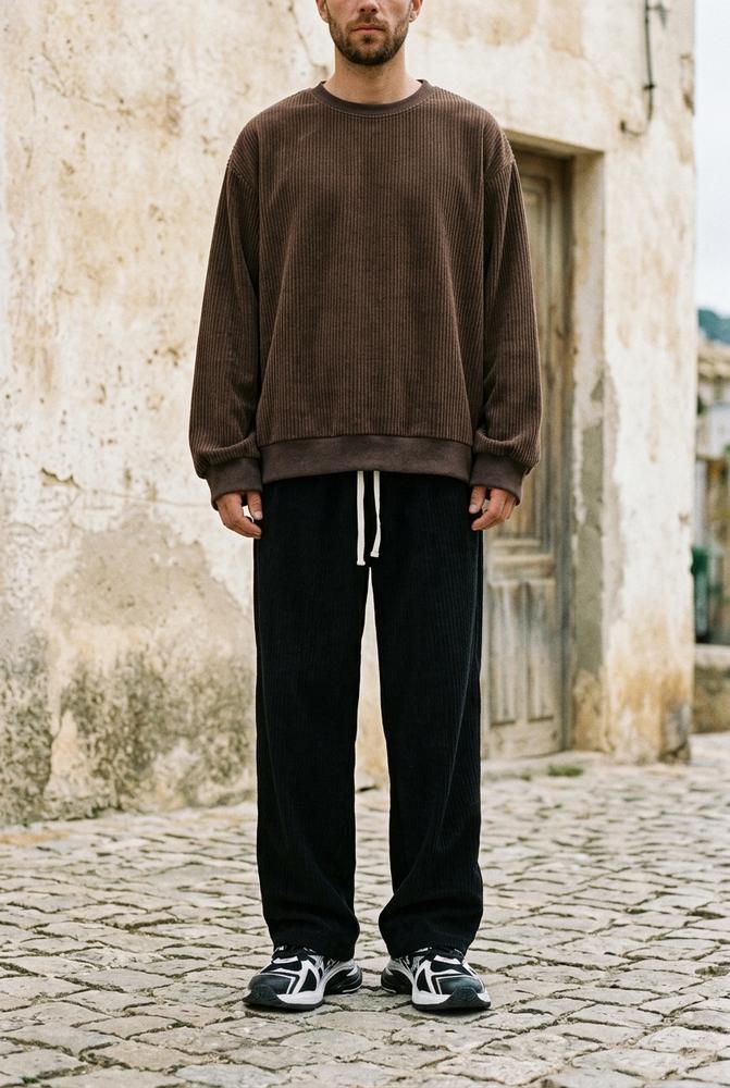 Macys Wear - Sesel | Gerade Geschnittene Gerippte Hose Unisex