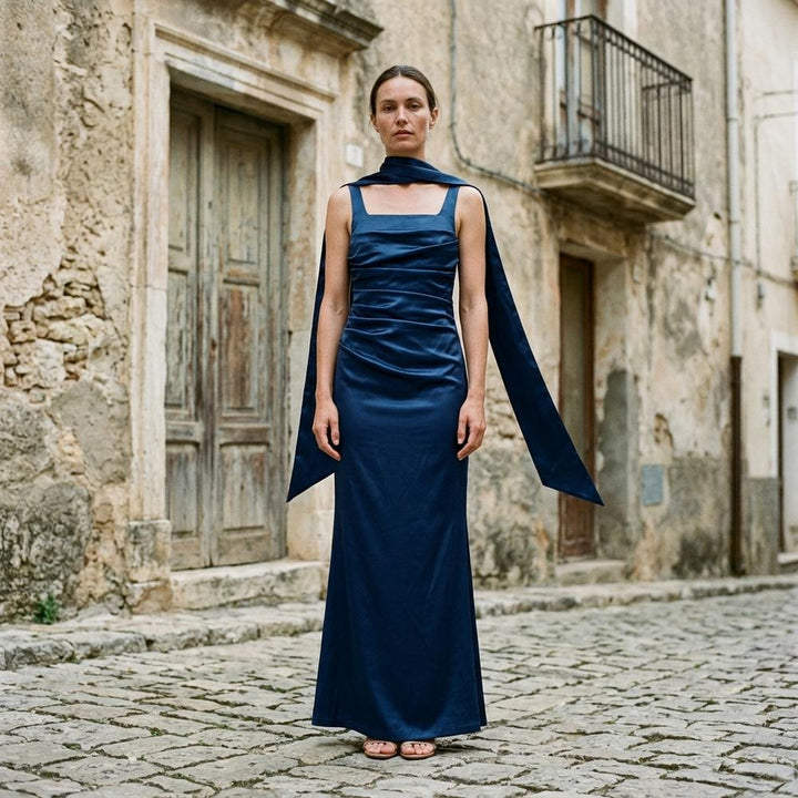 Macys Wear - Daken | Glänzend Gerüscht Kleid Damen
