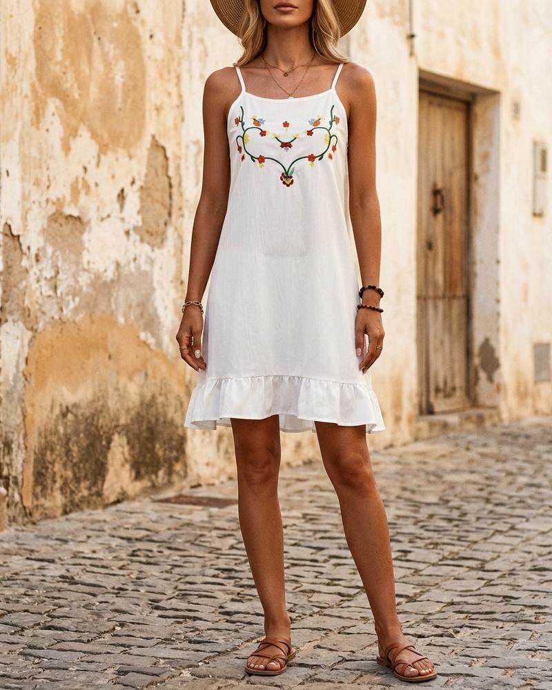 Macys Wear - Zerev | Bestickt Ärmellos Kleid Damen