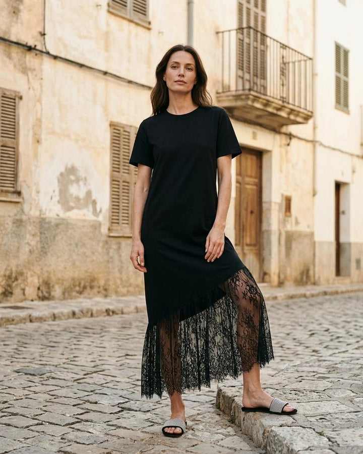 Macys Wear - Misin | Kurzärmliges Asymmetrisches Kleid Damen