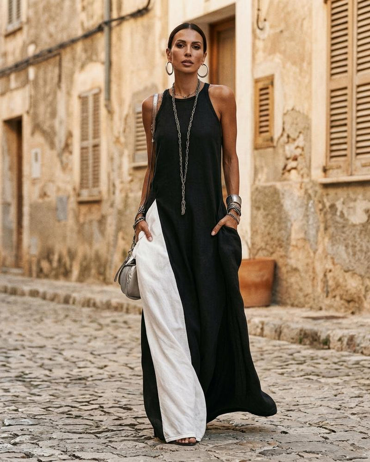 Macys Wear - Raren | Ärmelloses Zweifarbiges Kleid Damen