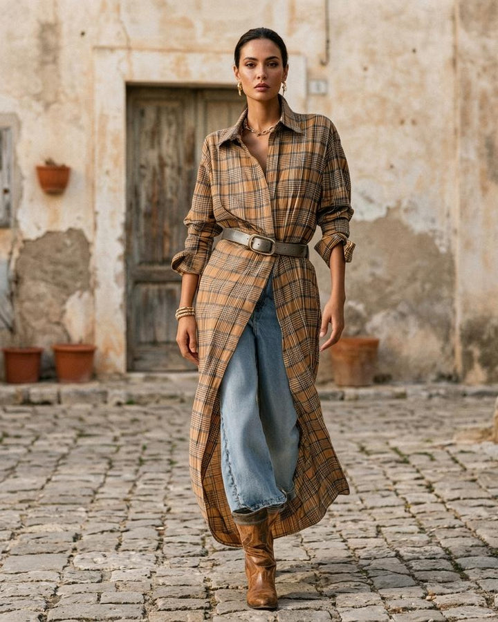 Macys Wear - Lelor | Kariert Langärmlig Hemd Damen
