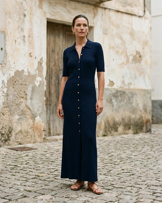 Macys Wear - Arser | Durchgeknöpftes Geripptes Kleid Damen