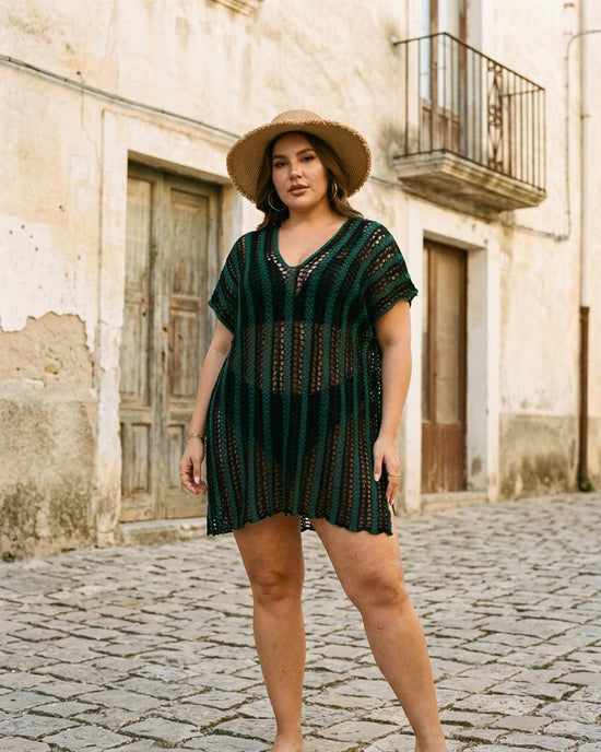 Macys Wear - Caren | Gestreifte Gehäkelte Tunika Damen