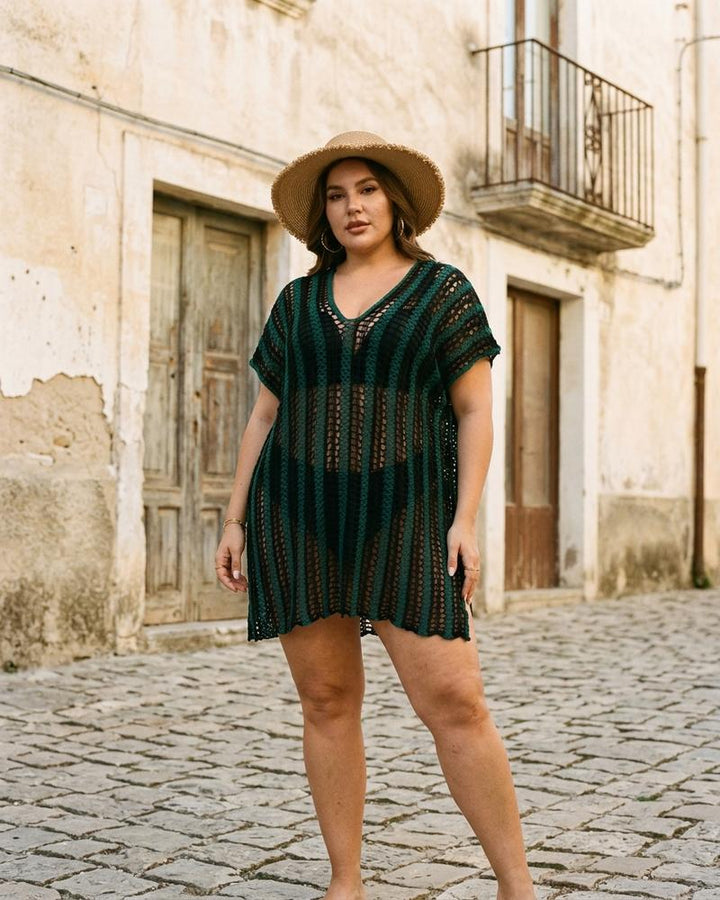 Macys Wear - Caren | Gestreifte Gehäkelte Tunika Damen