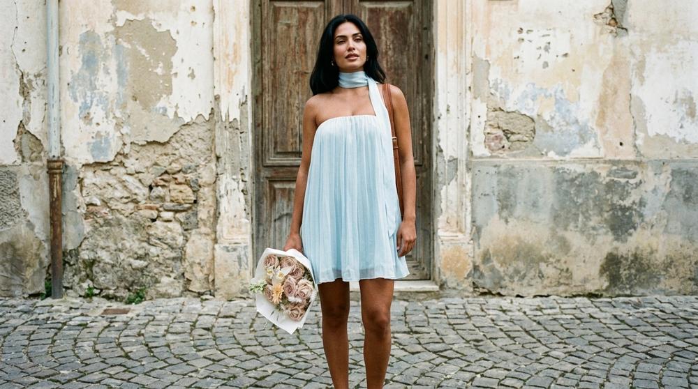 Macys Wear - Vekar | Plissiert Ärmellos Kleid Damen