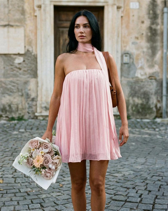 Macys Wear - Vekar | Plissiert Ärmellos Kleid Damen