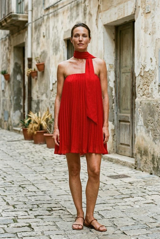 Macys Wear - Vekar | Plissiert Ärmellos Kleid Damen