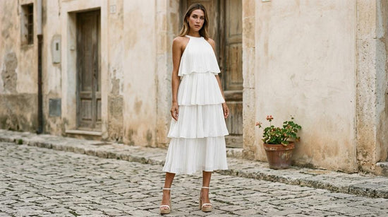 Macys Wear - Sasan | Gestuftes Plissiertes Kleid Damen