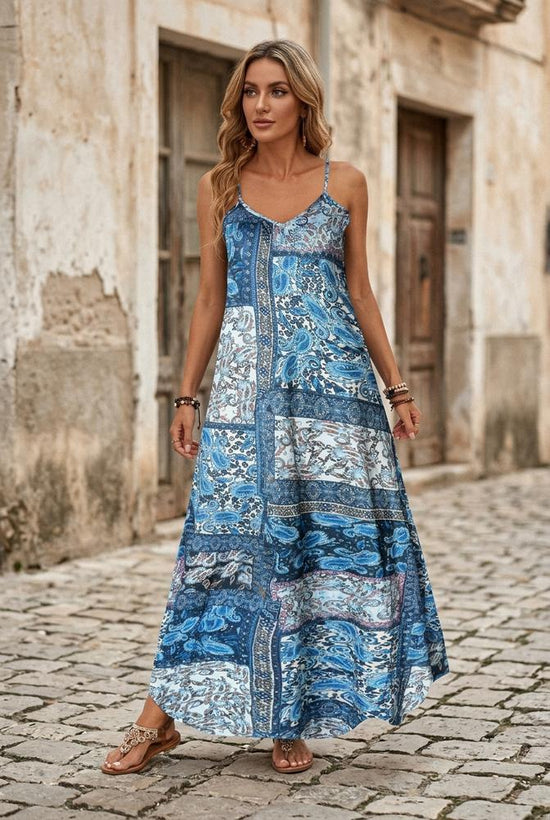Macys Wear - Vilev | Ärmellos Gemustert Kleid Damen