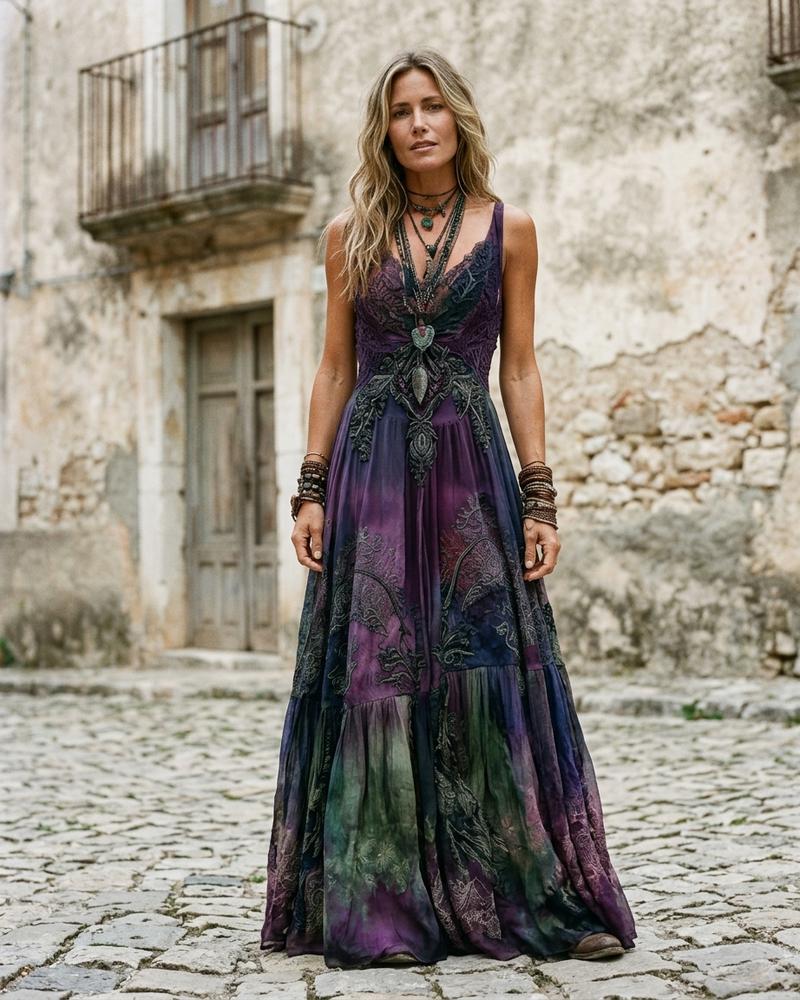 Macys Wear - Tanal | Ärmelloses Gemustert Kleid Damen