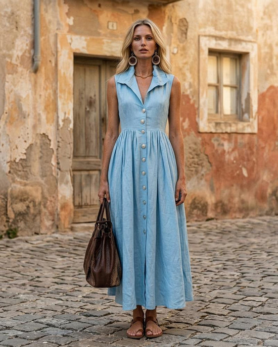 Macys Wear - Lomin | Ärmelloses Durchgeknöpftes Kleid Damen