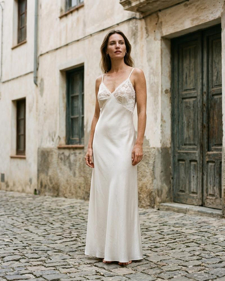 Macys Wear - Cosol | Glänzend Spitzenbesetzt Kleid Damen