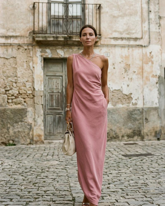 Macys Wear - Laser | Asymmetrisch Ärmellos Kleid Damen