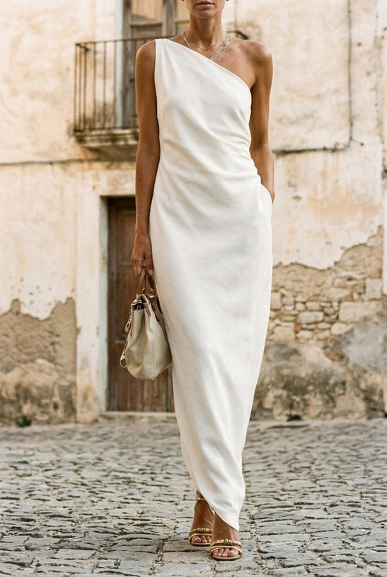 Macys Wear - Laser | Asymmetrisch Ärmellos Kleid Damen