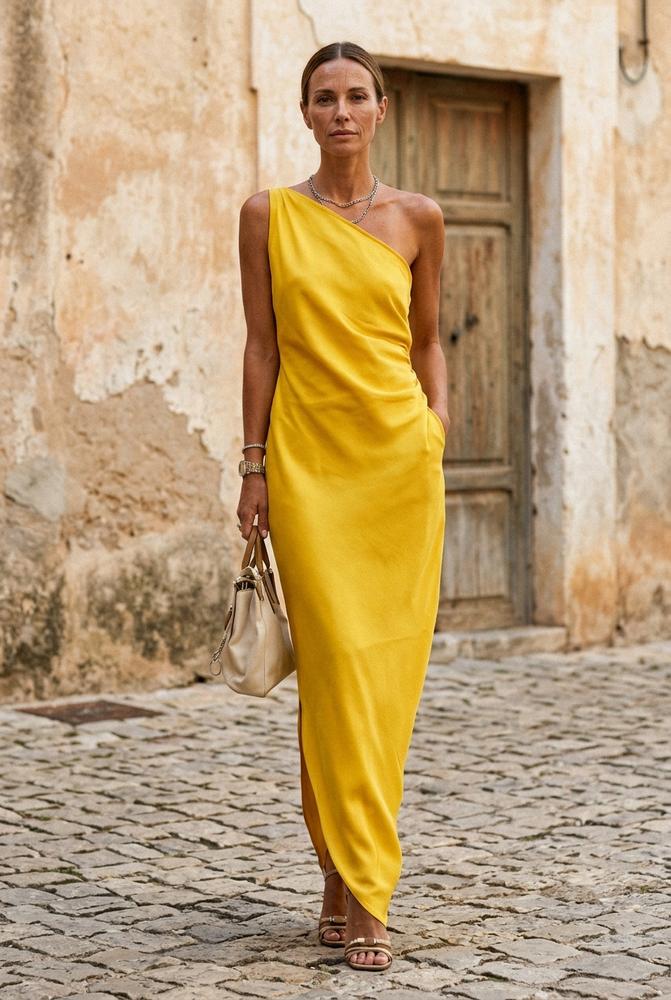 Macys Wear - Laser | Asymmetrisch Ärmellos Kleid Damen