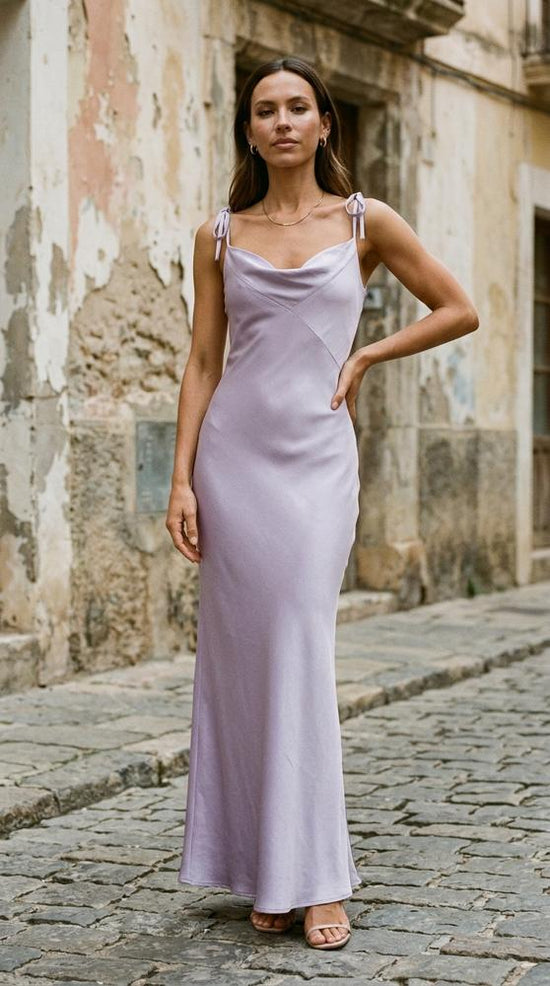 Macys Wear - Radar | Drapiert Satinartig Kleid Damen