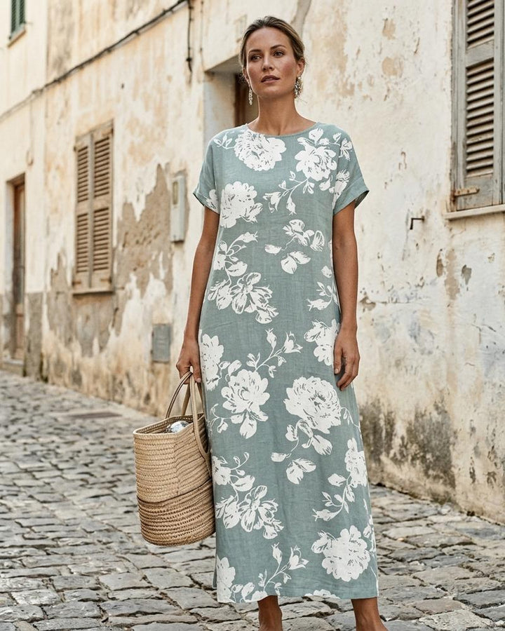 Macys Wear - Seram | Bedrucktes Kurzärmliges Kleid Damen