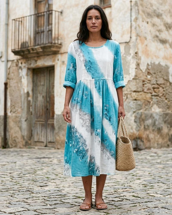 Macys Wear - Lasen | Gemustertes Tailliertes Kleid Damen