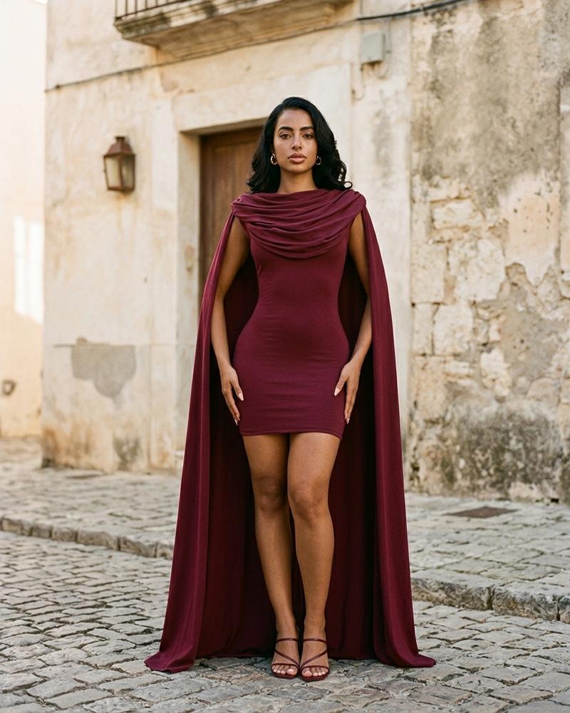 Macys Wear - Tinav | Ärmelloses Drapiertes Kleid Damen