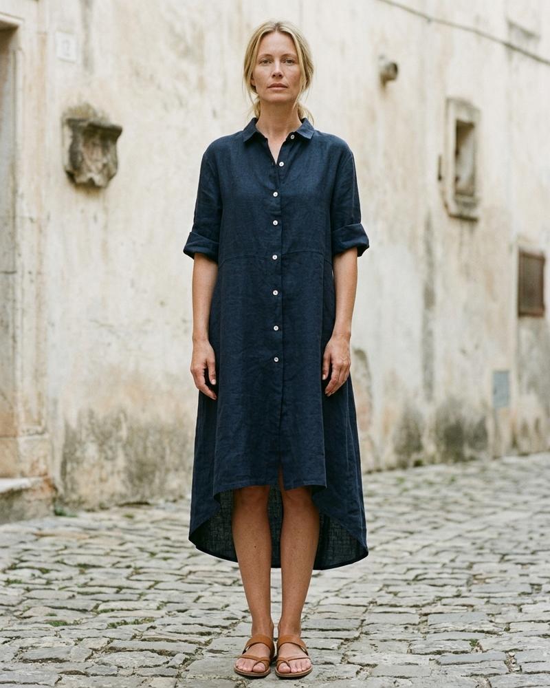 Macys Wear - Nosin | Geknöpftes Asymmetrisches Kleid Damen