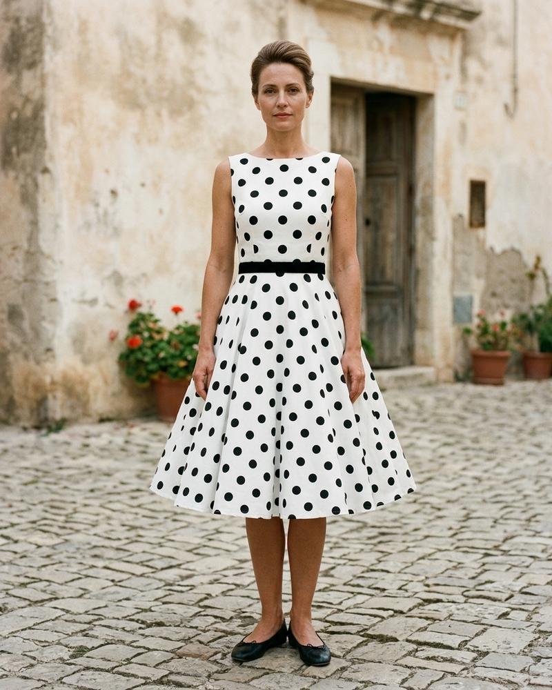 Macys Wear - Mavel | Ärmelloses Gepunktetes Kleid Damen