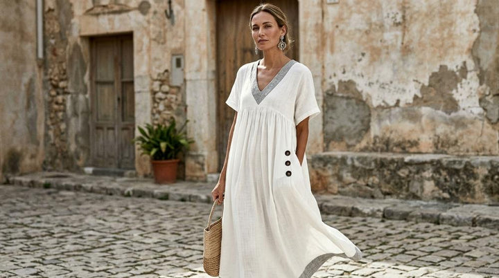 Macys Wear - Elren | Kurzärmliges Tailliertes Kleid Damen