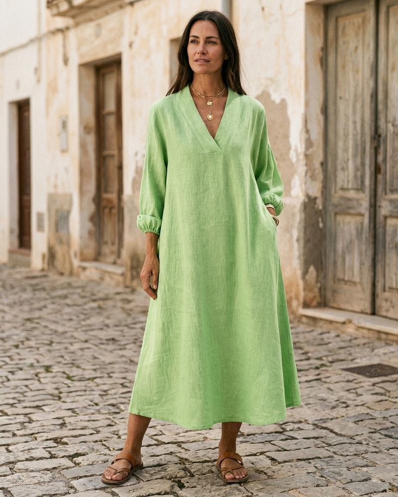Macys Wear - Valom | Langärmlig Locker Kleid Damen