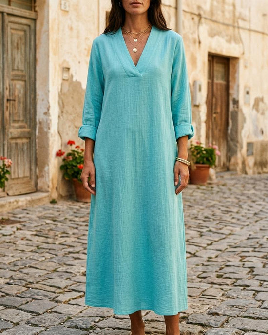 Macys Wear - Valom | Langärmlig Locker Kleid Damen