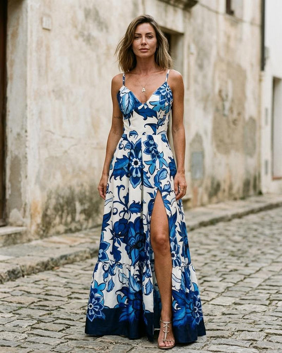 Macys Wear - Lolom | Geblümtes Ärmelloses Kleid Damen